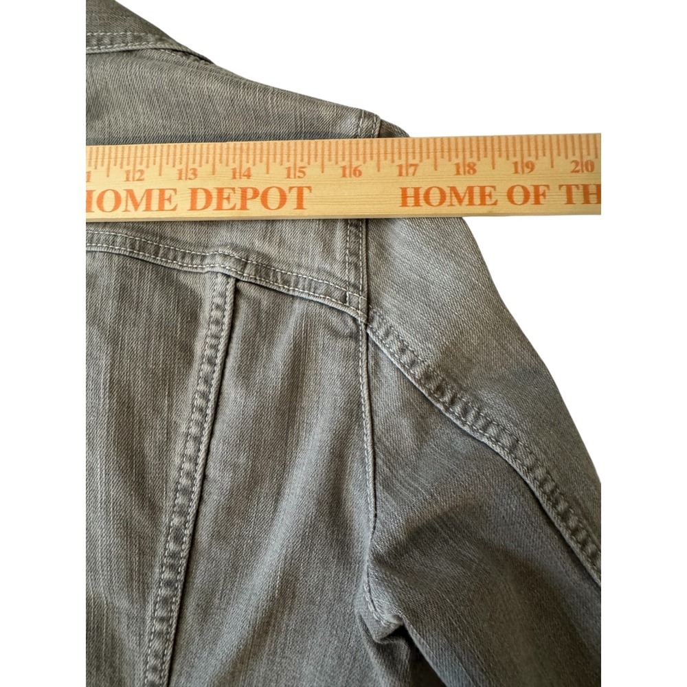 Hugo Boss Orange Mens Grey Denim Trucker Jacket Stretch Slim Fit Size M - Picture 13 of 13